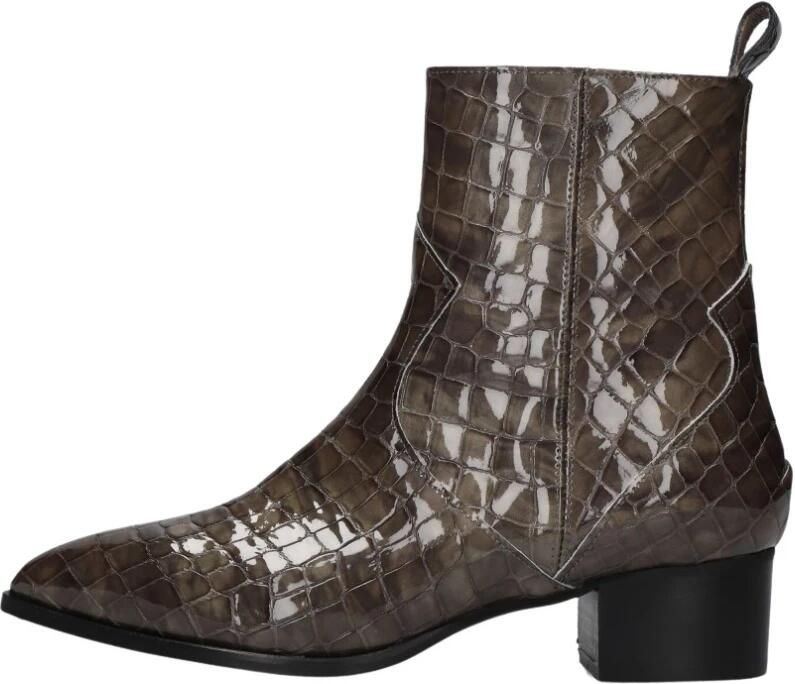 Notre-V 63231 Enkellaarsjes Enkelboots met rits Dames Bruin - Foto 3