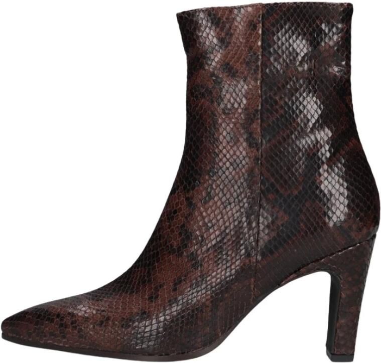Notre-V 72539 Enkellaarsjes Enkelboots met rits Dames Bruin - Foto 6