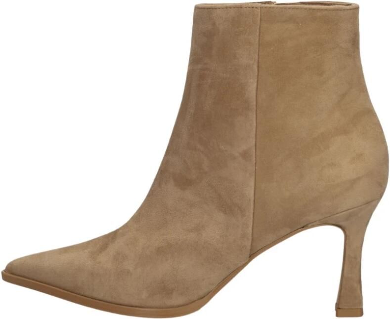 Notre-V 19536 Enkellaarsjes Enkelboots met rits Dames Camel - Foto 6