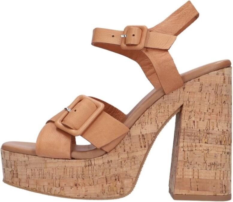 Bruin Tinten 618009 Sandalen Dames Bruin - Foto 7