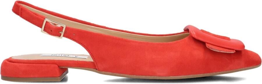 Notre-v Rode Suède Slingbacks voor Vrouwen - Foto 4