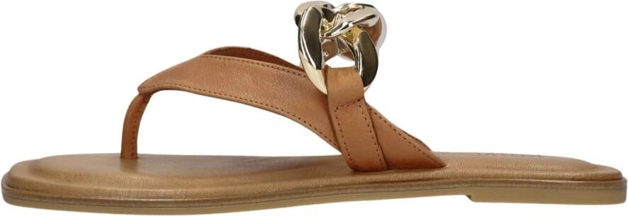 Notre-V Notre V 897006 Teenslippers Zomer slippers Dames Cognac - Foto 3