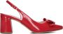 Notre-v Rode Slingback Hakken Stijlvol Model - Thumbnail 2