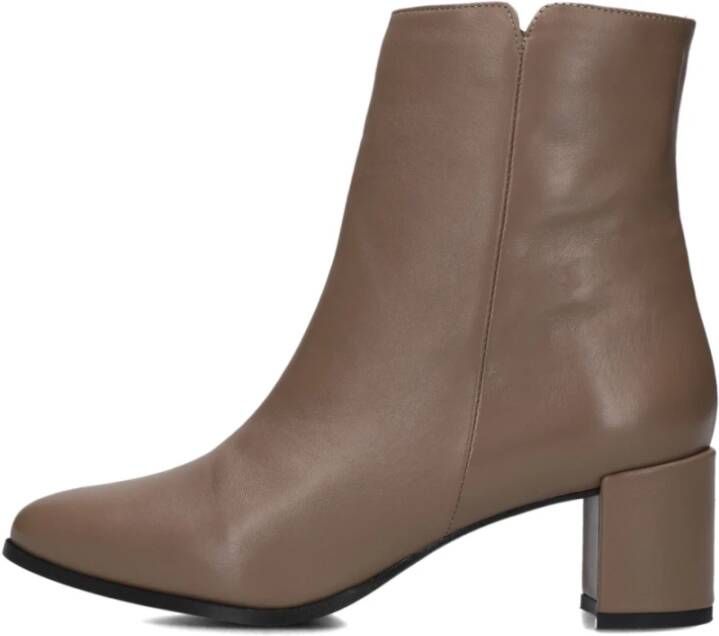 Notre-v Taupe Puntige Neus Enkellaarsjes