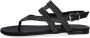 Notre-v Zwarte Leren Sandalen met Studs Black Dames - Thumbnail 3