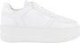 NUBIKK Lage Sneakers Dames Bayou Platform Maat: 41 Materiaal: Leer Kleur: Wit - Thumbnail 1