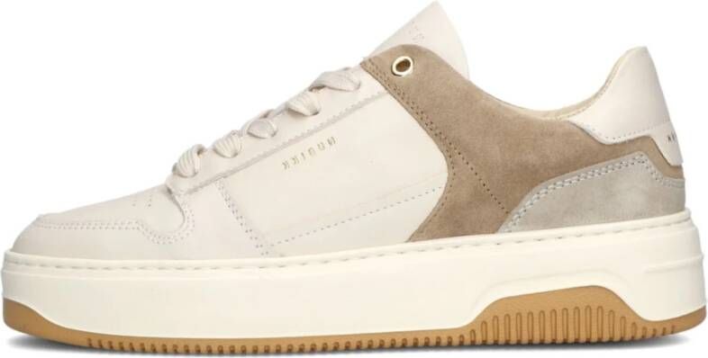 NUBIKK Lage Sneakers Dames Basket Court Dames Maat: 39 Materiaal: Leer Kleur: Wit