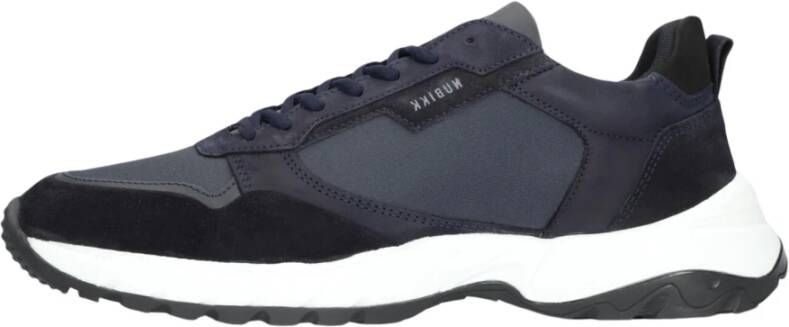 Nubikk Blauw Leren Heren Sneakers Ross Rover Blue Heren