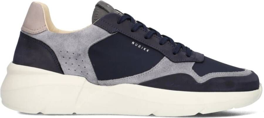 NUBIKK Lage Sneakers Heren Roque Road Wave Maat: 43 Materiaal: Nubuck Kleur: Blauw