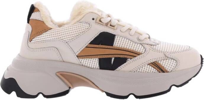 Nubikk Bont Sneaker in Beige Nomad Stijl