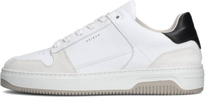 NUBIKK Lage Sneakers Heren Basket Court Maat: 43 Materiaal: Leer Kleur: Wit