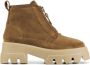 Nubikk Gorpcore outdoor FAshion bruin Tinten Flore Rock Fur Enkelboots Enkellaarsjes Dames Camel - Thumbnail 2