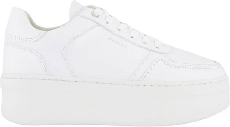 NUBIKK Lage Sneakers Dames Bayou Platform Maat: 40 Materiaal: Leer Kleur: Wit
