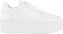 NUBIKK Lage Sneakers Dames Bayou Platform Maat: 39 Materiaal: Leer Kleur: Wit - Thumbnail 1