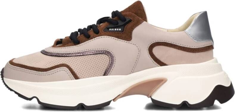 NUBIKK Lage Sneakers Dames Ross Noa Maat: 38 Materiaal: Leer Kleur: Beige