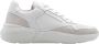 Nubikk Geometrisch Gestikte Leren Sneakers White Dames - Thumbnail 1
