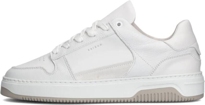 NUBIKK Lage Sneakers Dames Basket Court Maat: 45 Materiaal: Leer Kleur: Wit
