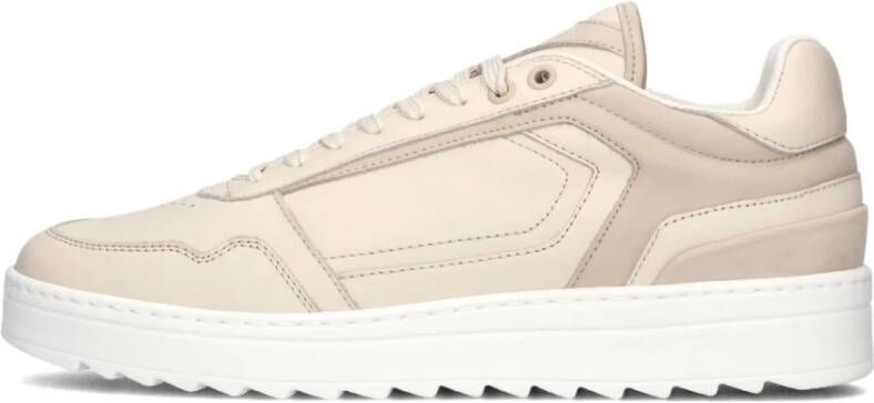 NUBIKK Lage Sneakers Heren Cliff Cane Maat: 41 Materiaal: Leer Kleur: Beige