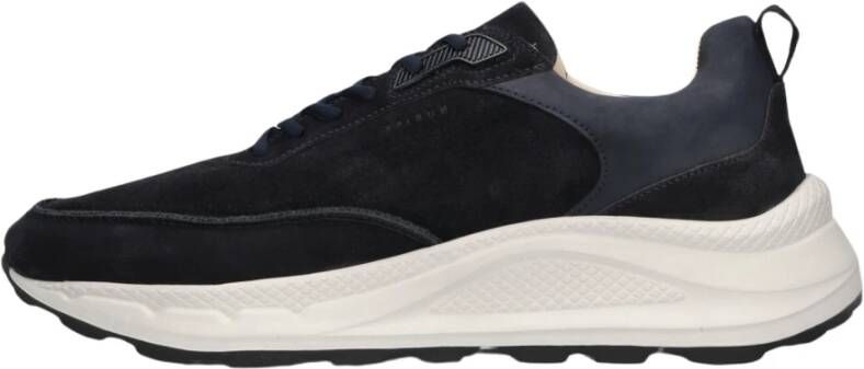 NUBIKK Lage Sneakers Oberon Reese Maat: 44 Materiaal: Suède Kleur: Blauw