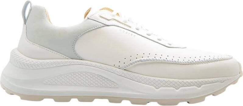 Nubikk Klassieke Leren Sneaker met Intrigerende Details White Heren