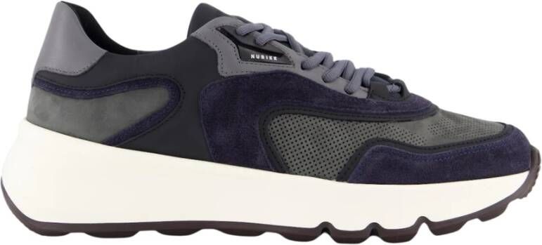 NUBIKK Lage Sneakers Heren Luca Noa Men Maat: 42 Materiaal: Leer Kleur: Blauw - Foto 3