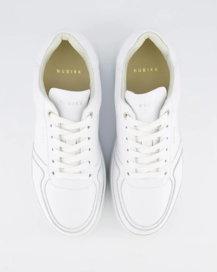 NUBIKK Lage Sneakers Dames Bayou Platform Maat: 42 Materiaal: Leer Kleur: Wit