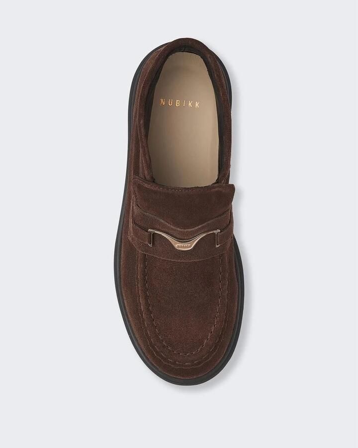 Nubikk leren enkelboots donkerbruin - Foto 5