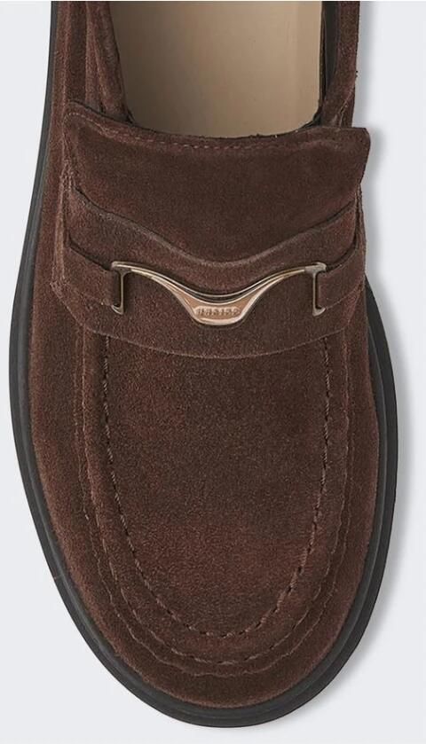 Nubikk leren enkelboots donkerbruin - Foto 6