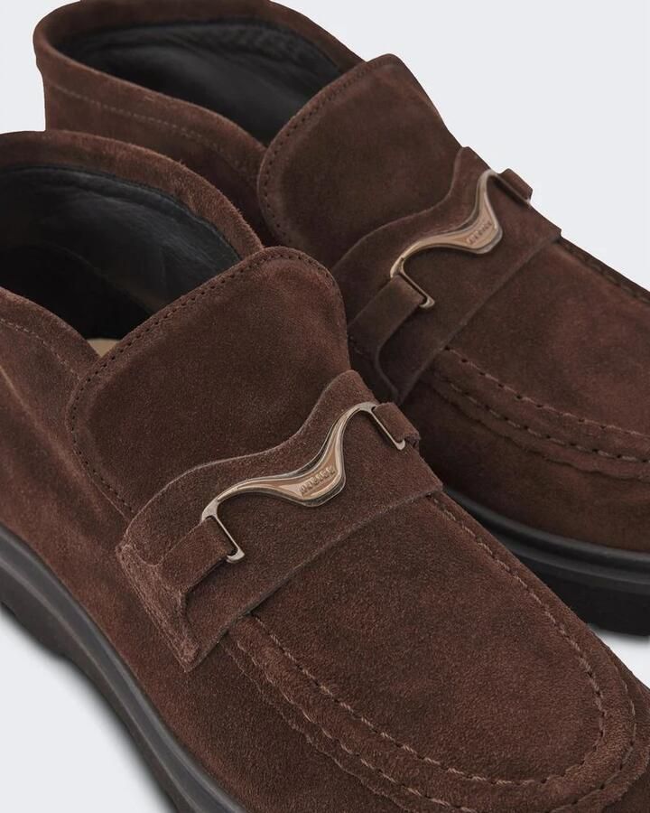 Nubikk leren enkelboots donkerbruin - Foto 4
