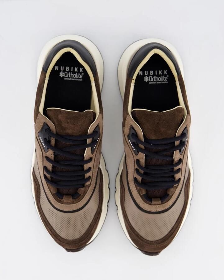 NUBIKK Lage Sneakers Heren Luca Noa Maat: 42 Materiaal: Suède Kleur: Bruin