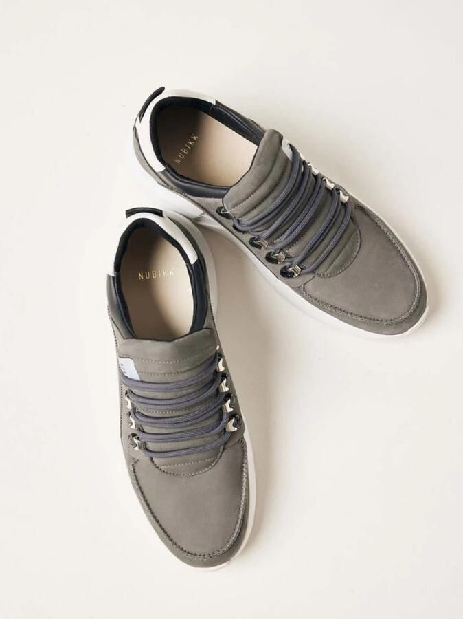 NUBIKK Lage Sneakers Heren Roque Roman Heren Maat: 47 Materiaal: Nubuck Kleur: Grijs - Foto 2