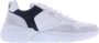 Nubikk Roque Road Wave Men White Leather Navy Lage sneakers - Thumbnail 2