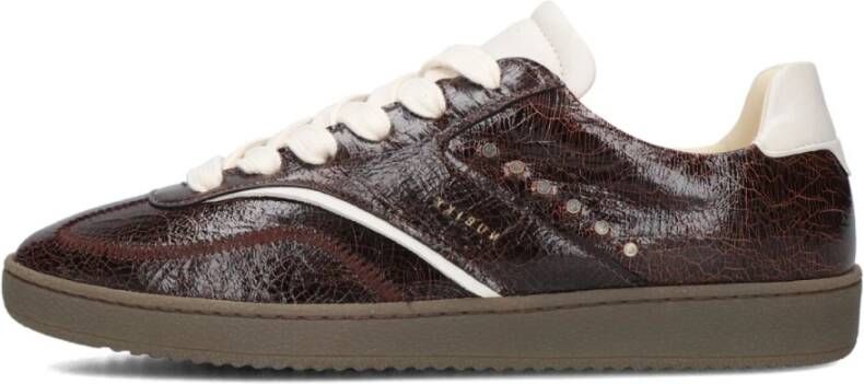 NUBIKK Lage Sneakers Dames Ray Owen Studs Maat: 40 Materiaal: Leer Kleur: Bruin