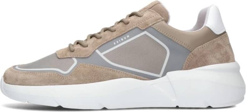 NUBIKK Lage Sneakers Heren Roque Road Curl Maat: 41 Materiaal: Suède Kleur: Taupe