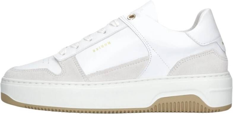 NUBIKK Lage Sneakers Dames Basket Court Dames Maat: 41 Materiaal: Leer Kleur: Wit