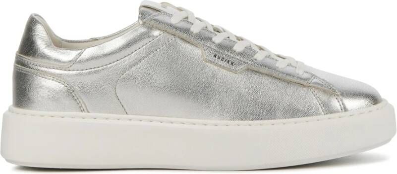 NUBIKK Lage Sneakers Dames Vince Tora Met Maat: 41 Materiaal: Leer Kleur: Zilver