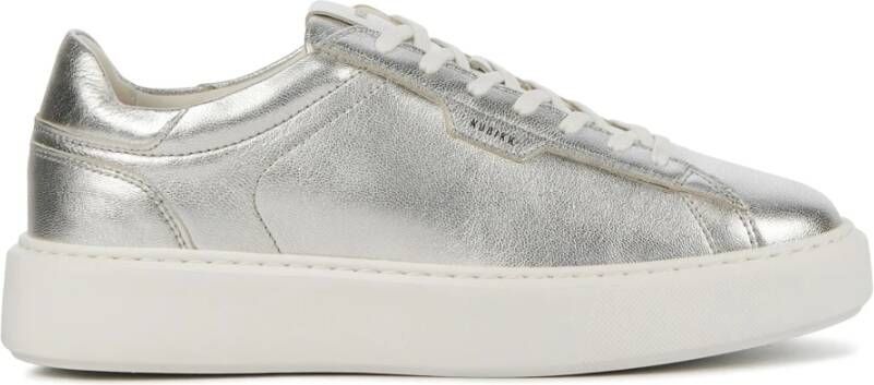 Nubikk Zilveren Suede Sneakers voor Vrouwen Grijs Dames