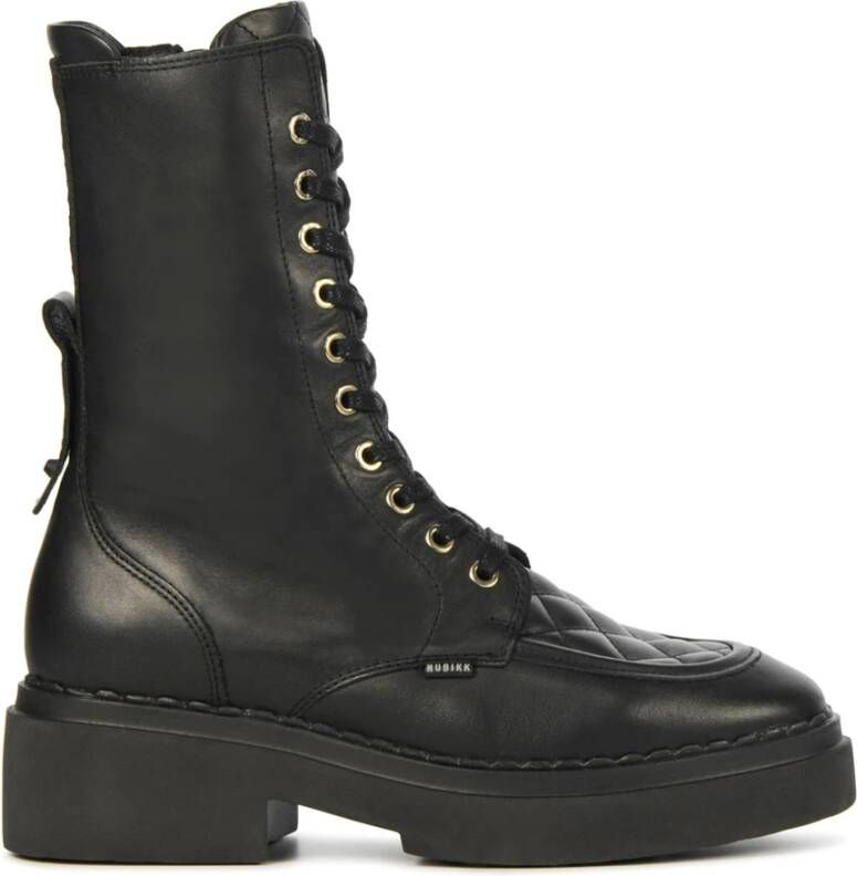 Nubikk Zwarte Enkellaarsjes Zwart Dames