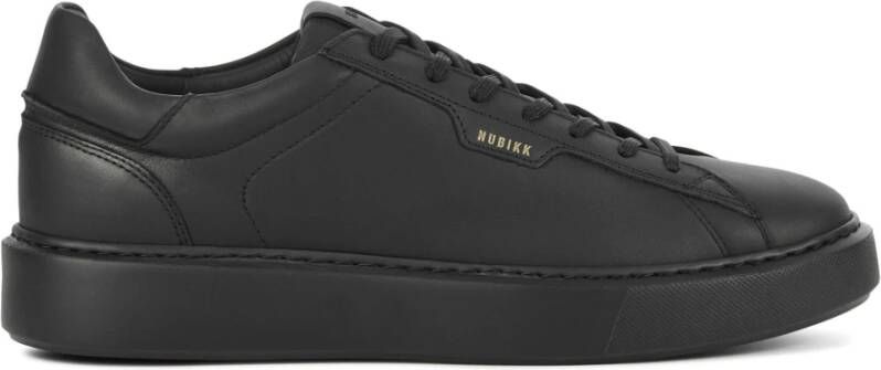 Nubikk Zwarte Leren Sneakers voor Heren Zwart Heren