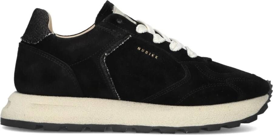 NUBIKK Lage Sneakers Dames Rose Nomad Fur Maat: 42 Materiaal: Suède Kleur: Zwart