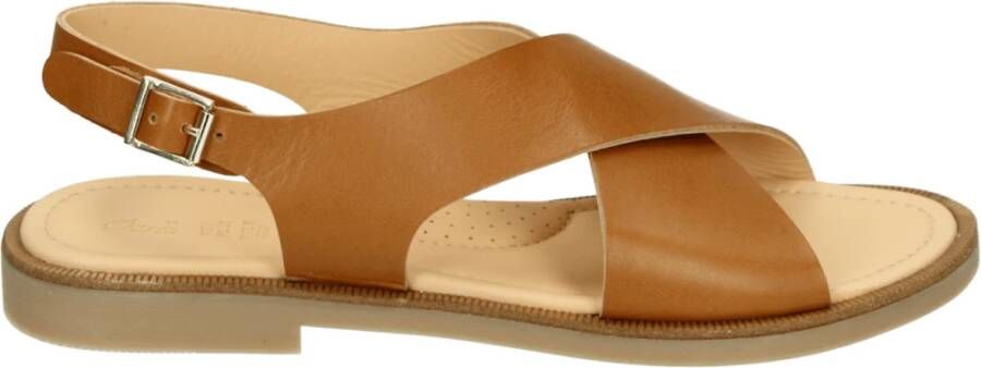 Ocra D446~~~~~~~~~~~~~~~~~~~~~~~~~~ Platte sandalen Cognac