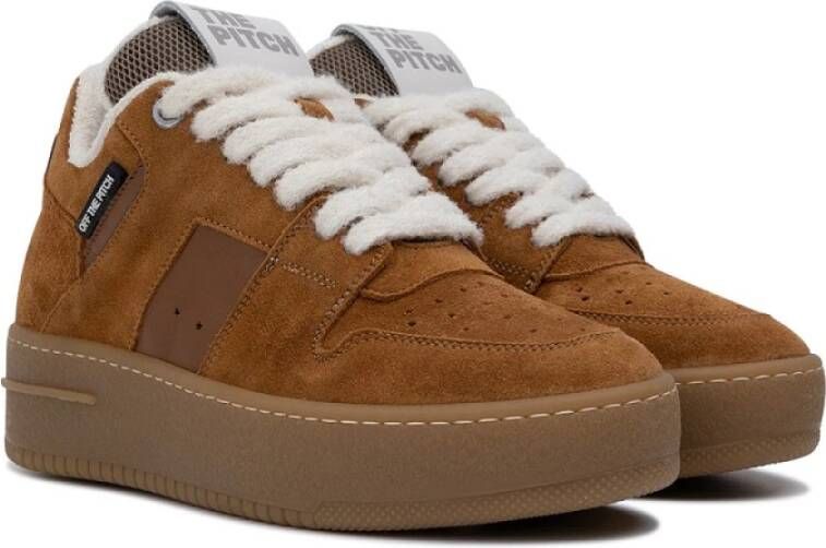 Off The Pitch Bruine Mocha Sneakers Dames Bruin Heren