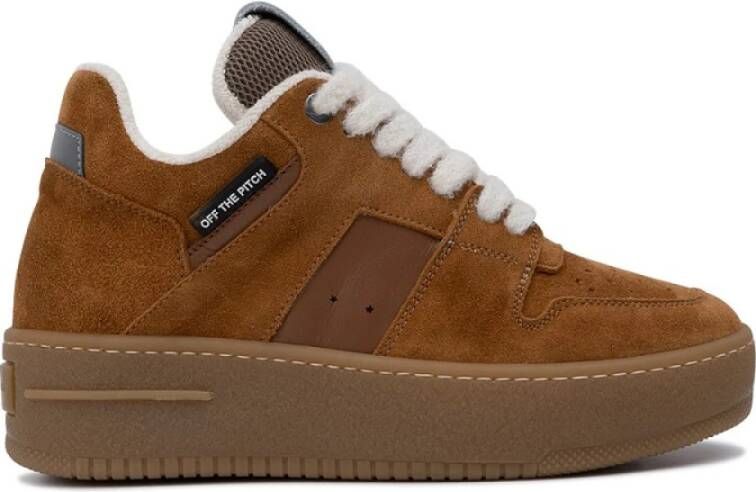 Off The Pitch Bruine Sneakers voor Dames