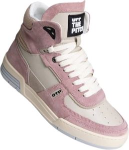 Off The Pitch Buiten het veld Basketta Sneakers Hi Roze Suède Beige Roze Dames