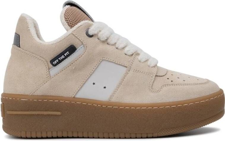 Off The Pitch Mocha Sneakers Beige Bruin Dames