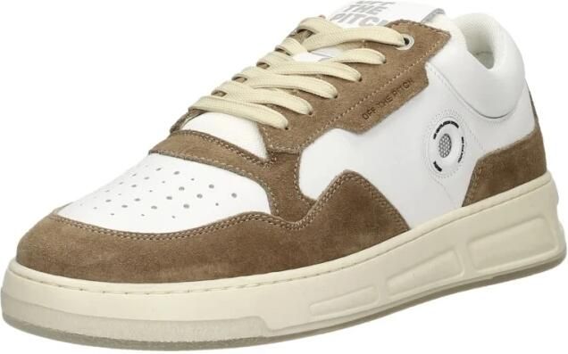 Off The Pitch Witte leren sneaker met suède overlays - Foto 6