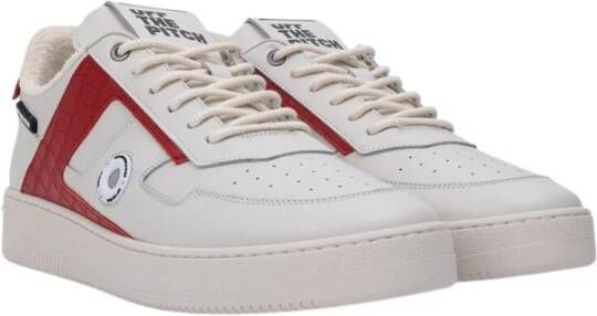 Off The Pitch Sky Force Sneakers Wit Rood White Heren