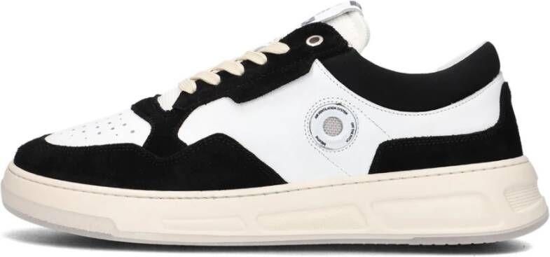 Off The Pitch Witte leren sneaker met suède overlays - Foto 4