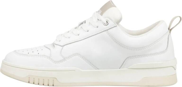 Off The Pitch Zachte Action Leren Sneakers Wit Beige