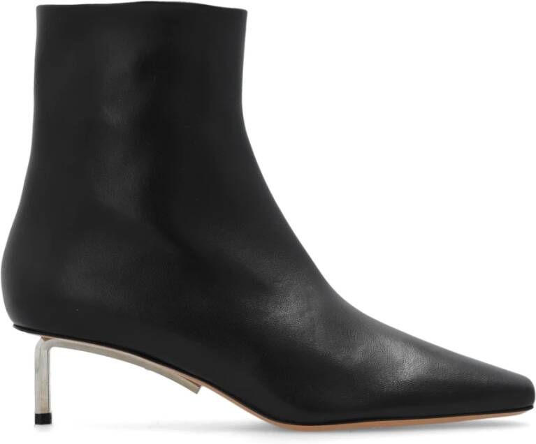 Off White Zilveren Allen Enkellaarzen Black Dames